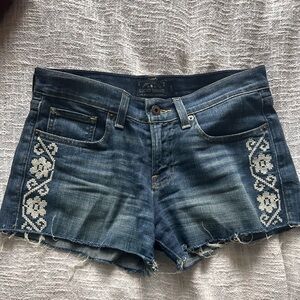 Lucky brand Jean shorts, embroidered